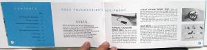 1958 Ford Thunderbird Handbook Owners Manual Original