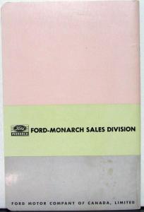 1957 Ford Monarch Owners Manual French Canadian Original