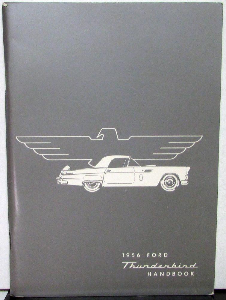 1956 Ford Thunderbird Handbook Owners Manual Reproduction
