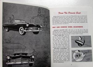 1956 Ford Thunderbird Handbook Owners Manual Reproduction