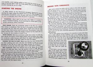 1956 Ford Thunderbird Handbook Owners Manual Reproduction
