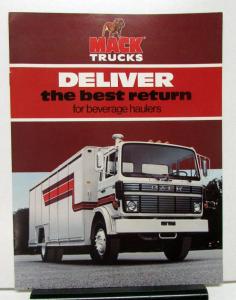 1982 Mack Truck Model MS300T Mid Liner Beverage Hauler Sales Brochure