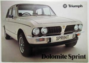 1977 Triumph Dolomite Sprint Sales Brochure - French Text