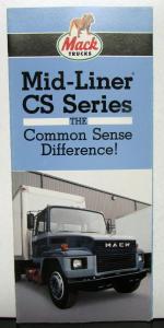 1986 Mack Truck Mid Liner CS Series Sales Folder Mailer