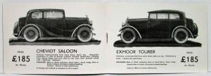 1931 Trojan Rear-Engined Cars Sales Brochure - English Market