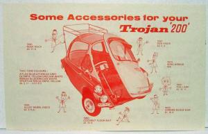 1962-1963 Trojan 200 Price List and Accessories - English Market