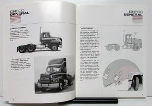 1988 Mack Truck Series CH600 Tractor Sales Brochure