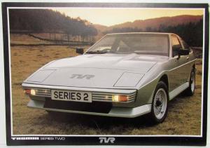 1982 TVR Tasmin Silver Series Two Spec Sheet