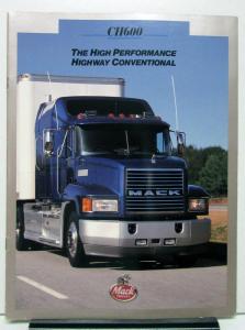 1992 Mack Truck Model CH600 Sales Brochure