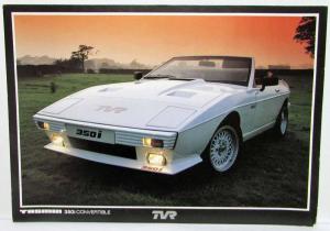 1982 TVR Tasmin 350i White Convertible Spec Sheet