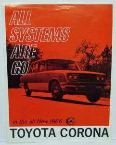 1966 Toyota Corona All Systems are Go Sales Brochure