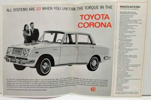 1966 Toyota Corona All Systems are Go Sales Brochure