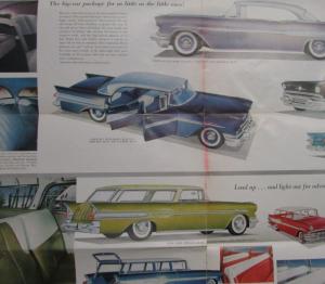 1957 Pontiac Star Chief Super Chief Chieftain Safari Wagon Sales Folder Original