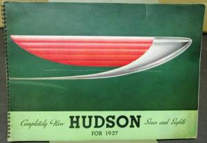 Hudson 1937 Sixes & Eights Models Spiral Bound Presentation Sales Book Original