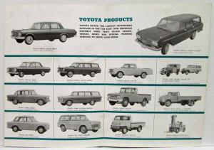 1962-1967 Toyota Full Line Sales Brochure