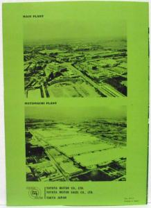 1962-1967 Toyota Full Line Sales Brochure