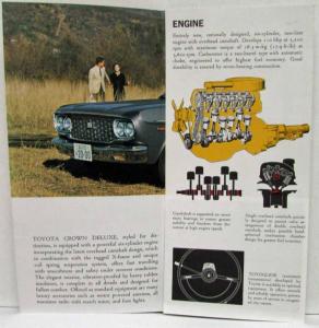 1967 1968 1969 Toyota Crown Deluxe Rugged Power Economy Sales Folder