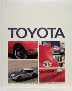 1969 Toyota 2000 GT Corona Corolla Crown Land Cruiser Sales Folder Brochure Orig