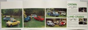 1969 Toyota 2000 GT Corona Corolla Crown Land Cruiser Sales Folder Brochure Orig