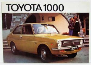 1967 1968 1969 1970 Toyota 1000 Sales Brochure - French Text