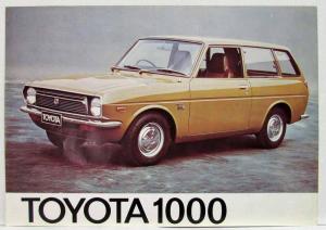 1967 1968 1969 1970 Toyota 1000 Sales Brochure - French Text