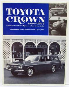 1967 1968 1969 1970 Toyota Crown 2300cc OHC 6 Sales Brochure