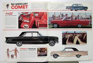 1963 Mercury Comet Meteor Monterey Canadian Sales Brochure Specs Oversized Orig
