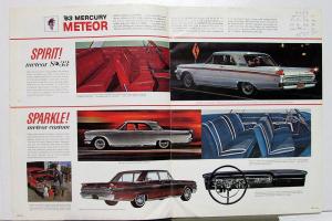 1963 Mercury Comet Meteor Monterey Canadian Sales Brochure Specs Oversized Orig