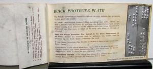 1965 Buick Owners Protection Plan Gran Sport Riviera Special Skylark