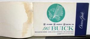 1965 Buick LeSabre Wildcat Electra 225 Owners Manual