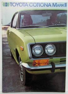 1970 Toyota Corona Mark II Green Car on Cover Sales Brochure