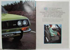 1970 Toyota Corona Mark II Green Car on Cover Sales Brochure