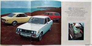 1970 Toyota Corona Mark II Green Car on Cover Sales Brochure