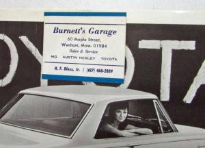 1971 Toyota Corona Americas Lowest Priced 2-Door Hardtop Spec Sheet