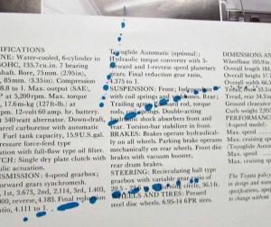 1971 Toyota Crown Custom Station Wagon Spec Sheet