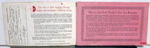 1962 Ford Fairlane & Fairlane 500 Registered Owners Manual Original