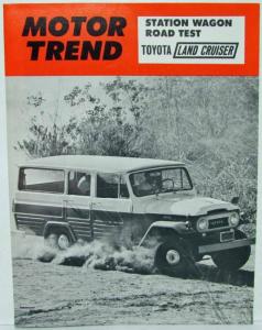 1968-1972 Toyota Land Cruiser Motor Trend Magazine Wagon Road Test Reprint