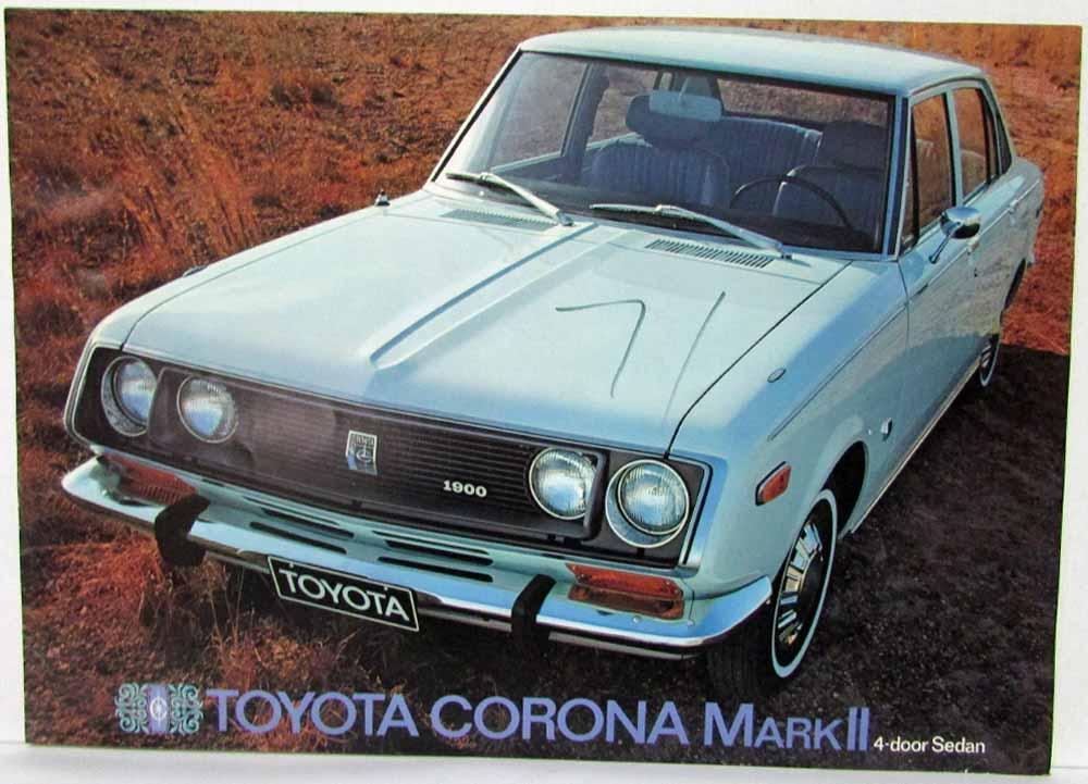 1969 1970 1971 1972 Toyota Corona Mark II 4-Door Sedan Spec Sheet