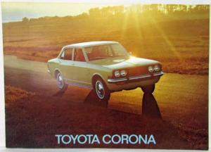 1972 Toyota Corona Yellow 4-Door on Cover Sales Brochure