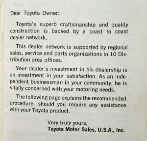 1972 Toyota Dealer List with Models Specs and Accessories - Summer