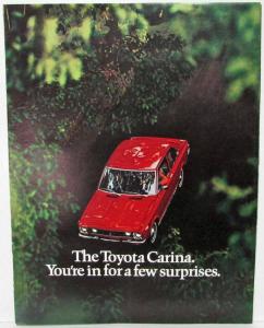 1972 Toyota Carina You Are in for a Few Surprises Sales Brochure
