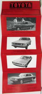 1972 Toyota Full Line Cars Sales Brochure - French Text