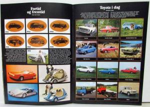 1972 Toyota Erla Auto Importer Sales Brochure inc Concept Car Images-Danish Text
