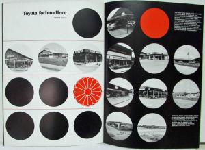 1972 Toyota Erla Auto Importer Sales Brochure inc Concept Car Images-Danish Text