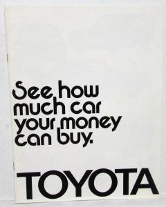 1973 Toyota See How Much Car Your Money Can Buy Sales Brochure