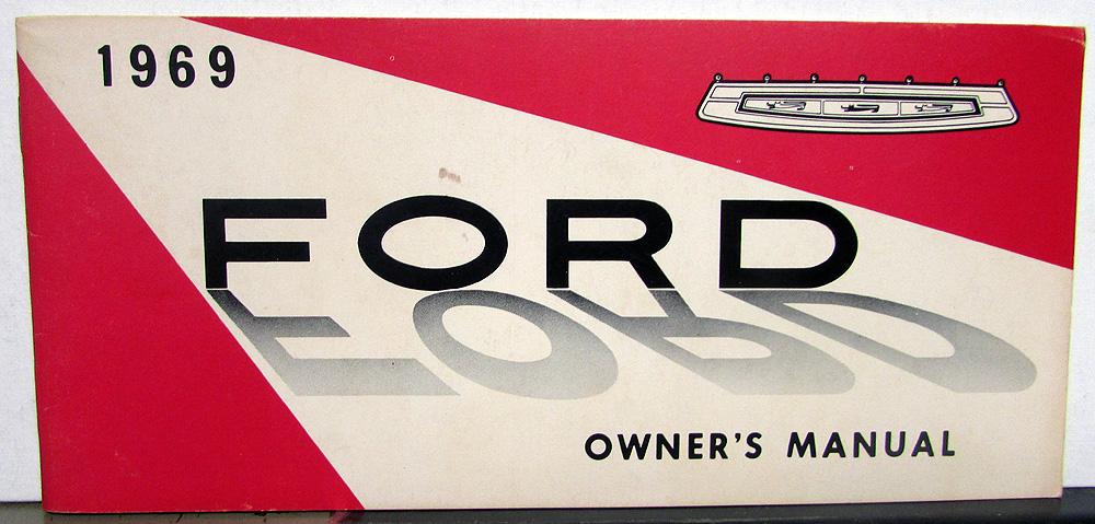 1969 Ford Car and Station Wagon Owners Manual Original
