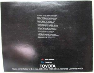 1973 Toyota Full Line Answer to Your Question Sales Brochure