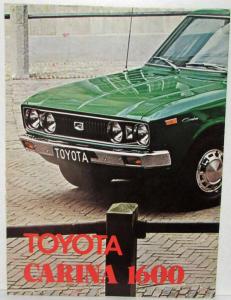 1973 Toyota Carina 1600 Sales Folder Poster - Dutch Text