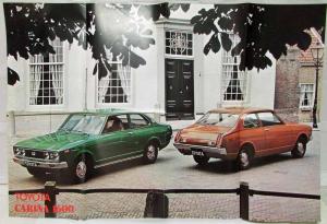 1973 Toyota Carina 1600 Sales Folder Poster - Dutch Text