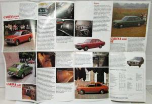 1973 Toyota Carina 1600 Sales Folder Poster - Dutch Text